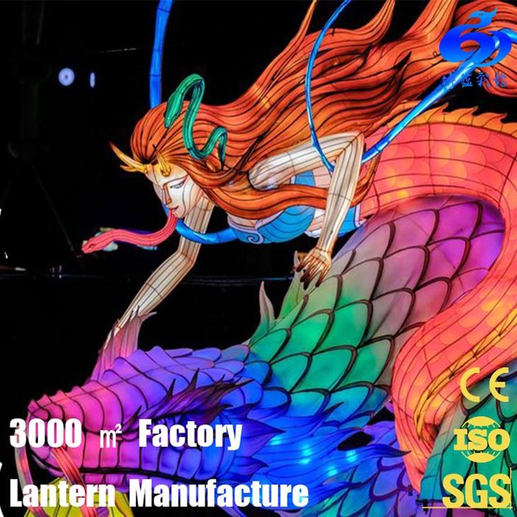 chinese silk dragon lantern